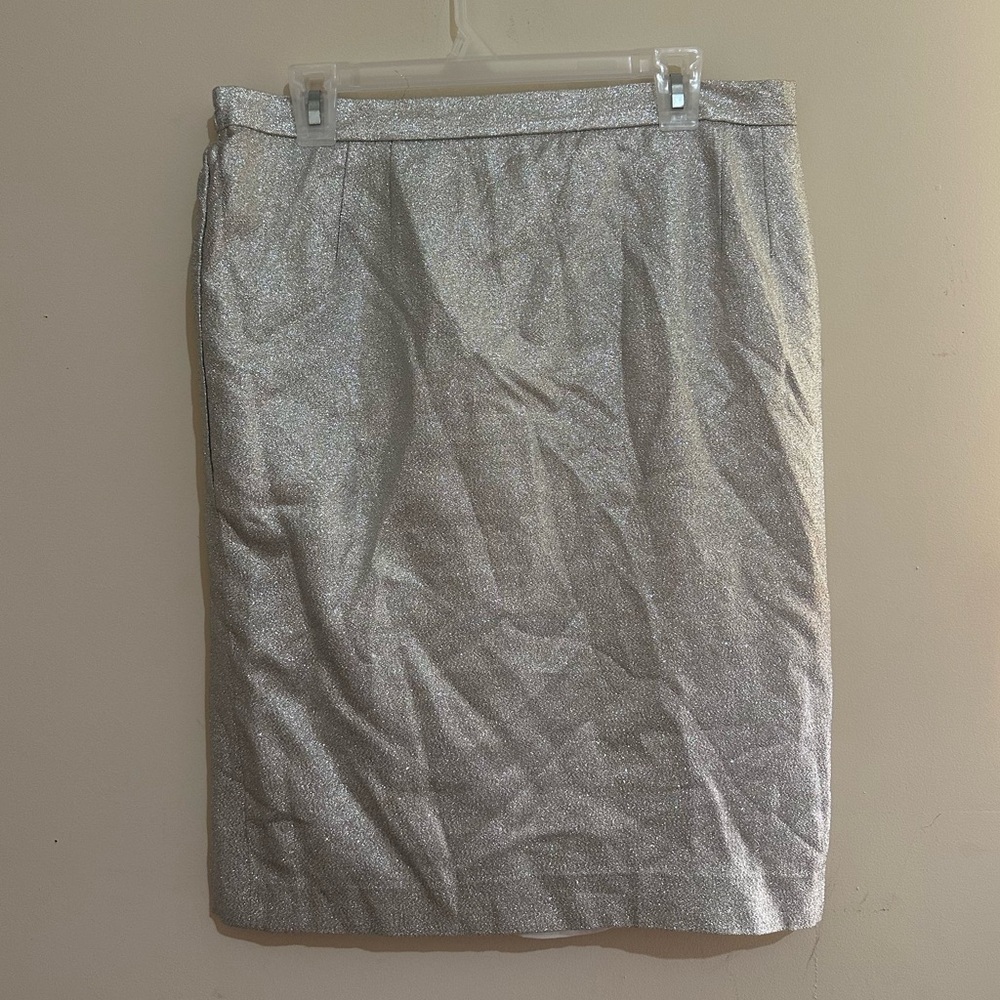 Terramina Size 16 Silver Sparkle Holiday Shimmer Pencil Skirt